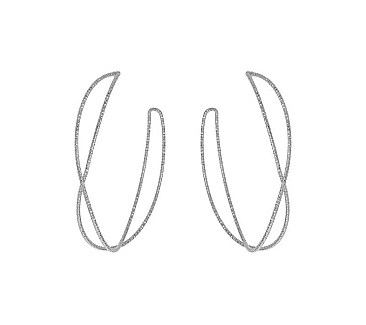 TWISTED TEXTURED METAL HOOP EARRINGS