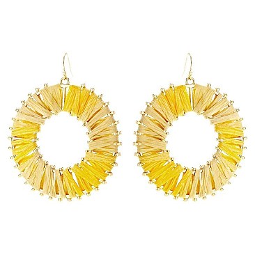 RAFFIA WRAP ROUND EARRINGS