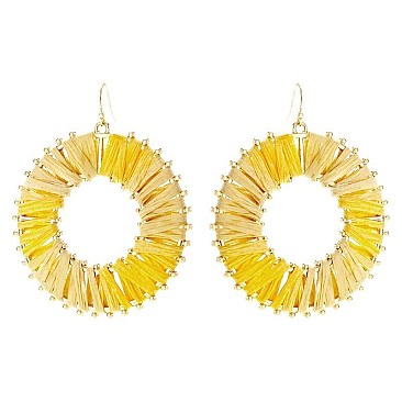 RAFFIA WRAP ROUND EARRINGS