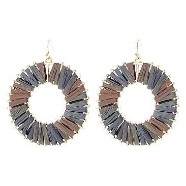 RAFFIA WRAP ROUND EARRINGS