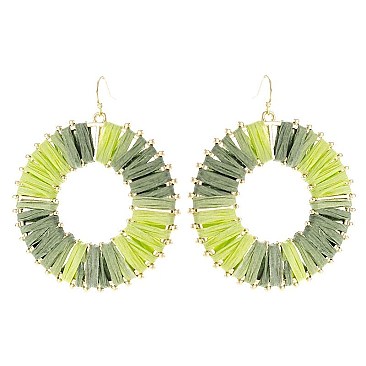 RAFFIA WRAP ROUND EARRINGS