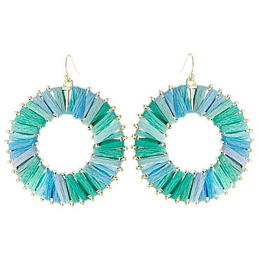 RAFFIA WRAP ROUND EARRINGS