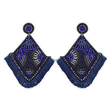 BEADED TASSEL EARRING