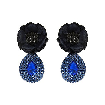 FLOWER WITH TEARDROP EARRING