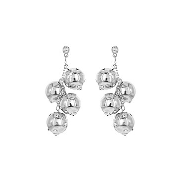 METAL BALL DROP POST EARRING
