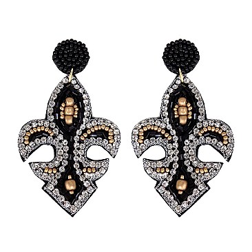 DANGLY FLEUR DE LIS EARRING