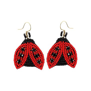 DANGLY LADY BUG EARRING