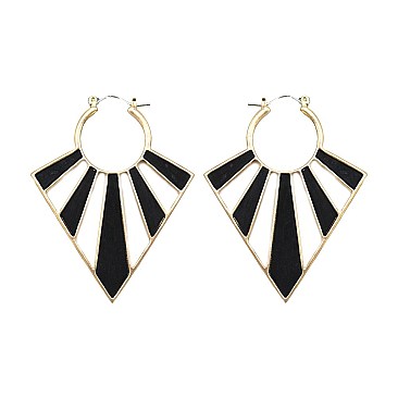 METAL V DROP EARRING