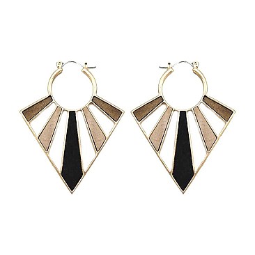 METAL V DROP EARRING