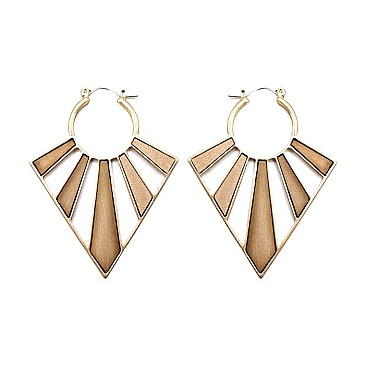 METAL V DROP EARRING