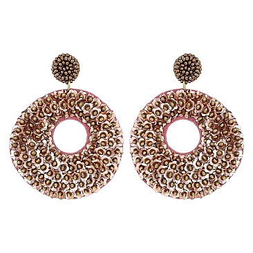 ROUND SEQUIN DROP EARRING