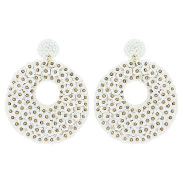 ROUND SEQUIN DROP EARRING