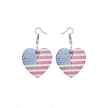 FLAG FISH HOOK EARRING