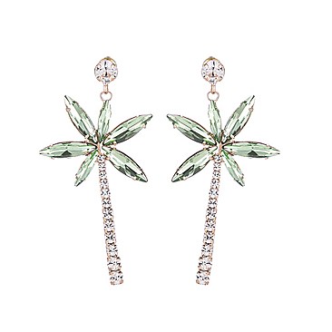 PALM TREE RHINESTONE EARRING