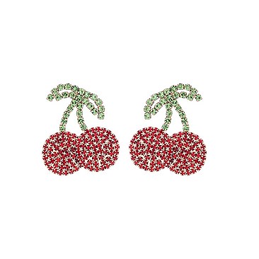 CHERRY RHINESTONE EARRING