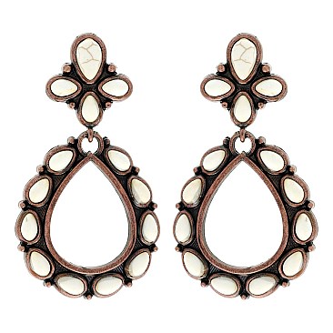 Stylish Western Style Turquoise Earrings