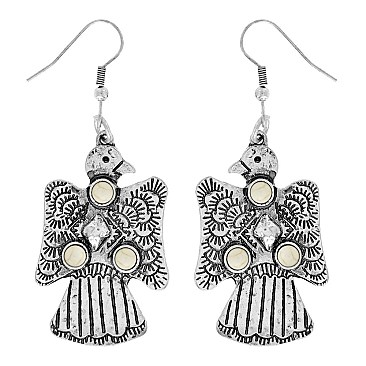 Stylish Western Turquoise Thunderbird Dangle Earring