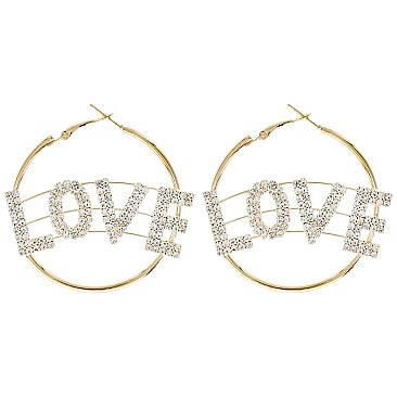 FASHIONABLE LOVE W/ 4.5MM HOOP EARRINGS