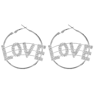 FASHIONABLE LOVE W/ 4.5MM HOOP EARRINGS