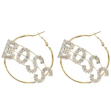 FASHION BOSS W/ 4.5MM HOOP EARRINGS