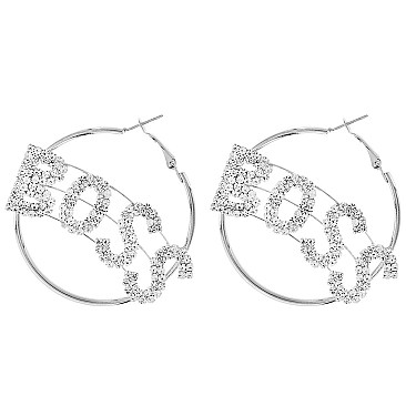 FASHION BOSS W/ 4.5MM HOOP EARRINGS