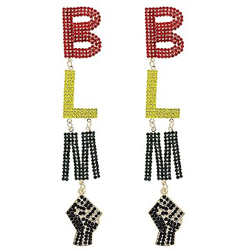 Fashionable Word Drop BLM Earring