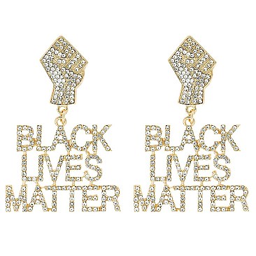 STATEMENT BLM LETTER SYMBOL EARRING