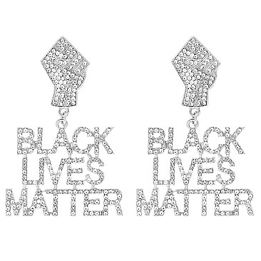 STATEMENT BLM LETTER SYMBOL EARRING