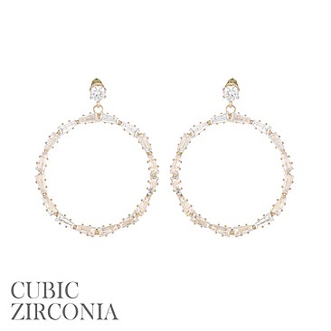 ELEGANT CZ BAGUETTE ROUND SHAPE