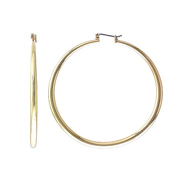 TRENDY 3.5/61mm ROUND SHAPE HOOP EARRINGS