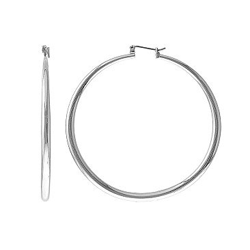 TRENDY 3.5/61mm ROUND SHAPE HOOP EARRINGS