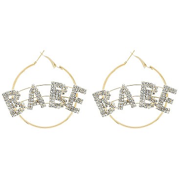 TRENDY BABE W/ 4.5MM HOOP EARRINGS