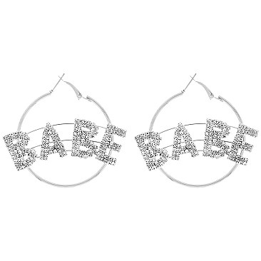 TRENDY BABE W/ 4.5MM HOOP EARRINGS