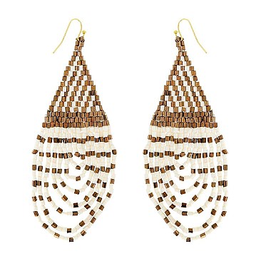 STYLISH BOHEMIAN SEED BEAD BRIGED EARRINGS