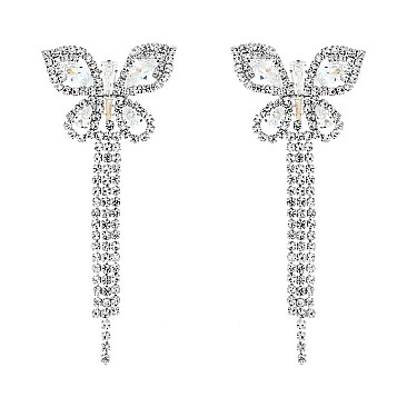 TRENDY RHINESTONE BUTTERFLY EARRING