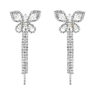 TRENDY RHINESTONE BUTTERFLY EARRING