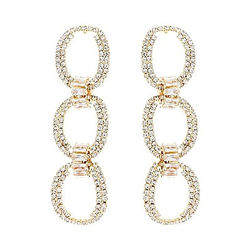 STYLISH RHINESTONE CHAIN EARRING