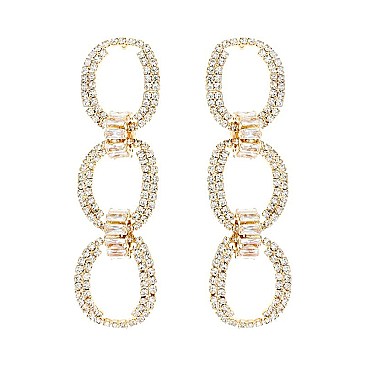 STYLISH RHINESTONE CHAIN EARRING