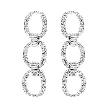 STYLISH RHINESTONE CHAIN EARRING