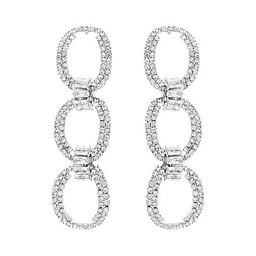 STYLISH RHINESTONE CHAIN EARRING