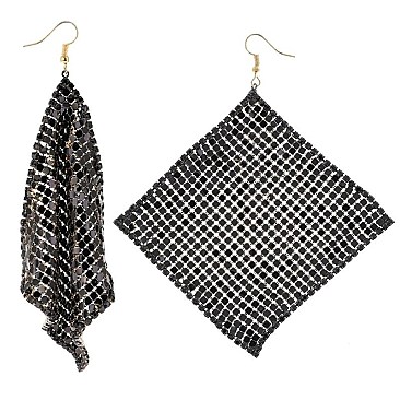 Disco Metal Mesh Sequin Drop Earrings