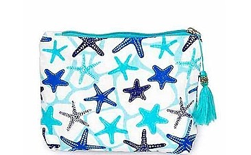 CUTE STARFISH PRINT POUCH COSMETIC BAG