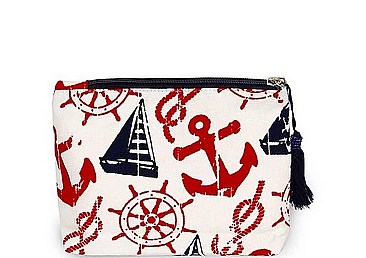 NAUTICAL POUCH COSMETIC BAG