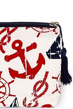 NAUTICAL POUCH COSMETIC BAG