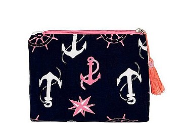 NAUTICAL ANCHOR POUCH COSMETIC BAG
