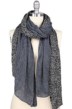 MODERN LEOPARD PRINT H AND H PLEATED SCARF