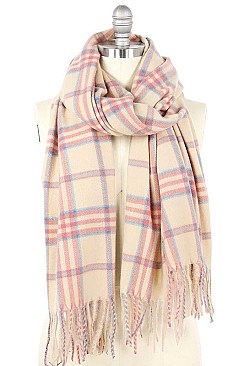 SOFT COZY PLAID OBLONG SCARF