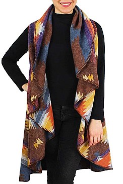 WESTERN PATTERN ROUND VEST