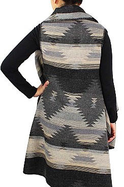 WESTERN PATTERN ROUND VEST