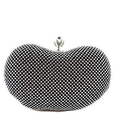 FULL SPARKLY Crystal Heart-shaped Frame Clutch